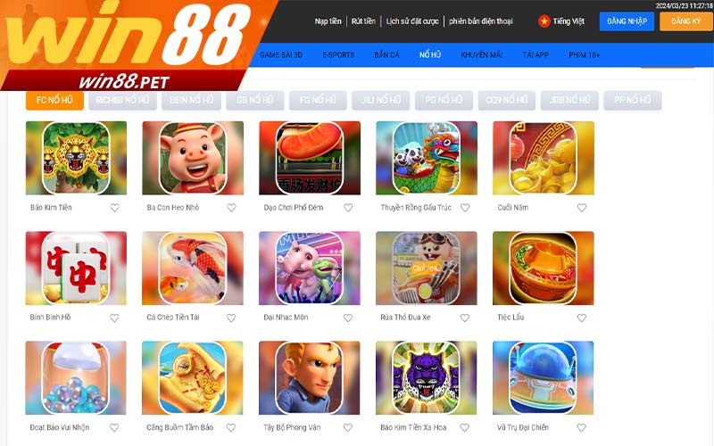 Game slot nổ hũ win88