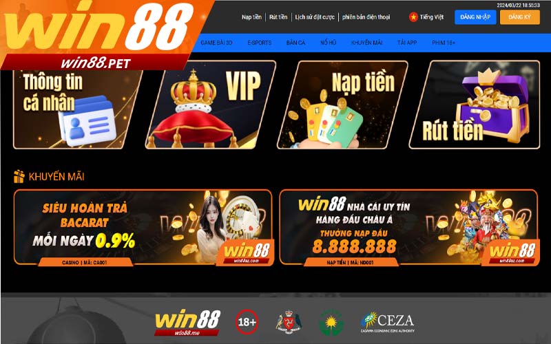 Thông tin về siêu nhà cái win88